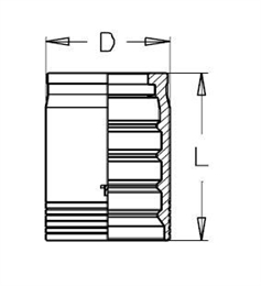 Муфта DN 50 4SP/R13/R15 CS с зачисткой