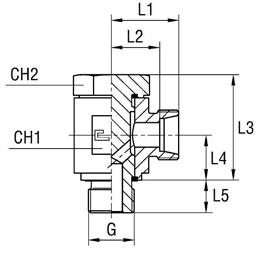 Соединение JE DS8 BSP 1/4" (корпус)