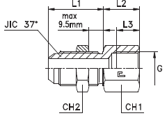 Соединение PD JIC 7/16 - BSP 1/8