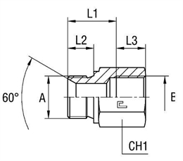 Соединение PF BSP 1/4" BSP 1/4" L43