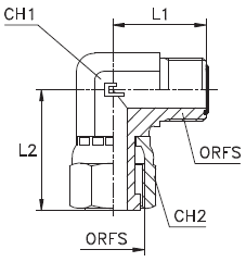 Соединение PN90 ORFS 9/16 (обжатая гайка)
