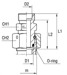 Соединение PNF DS14 М52х2 (корпус)