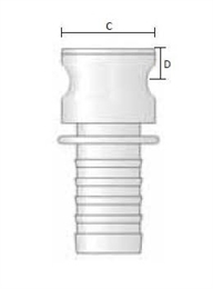 Соединение тип MORTAR  DN 025 НИППЕЛЬ ковкое железо