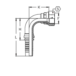 Фитинг DN 10 JIC (Г) 7/8 (90)