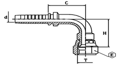 Фитинг DN 10 JIC (Г) 7/8 (90)
