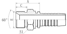 Фитинг DN 16 BSP (Ш) 5/8 L=35
