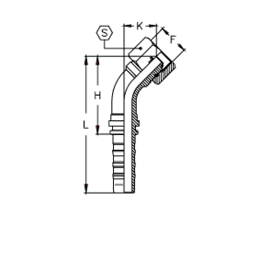 Фитинг DN 20 ORFS (Г) 1.3/16 (45) CS