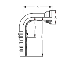 Фитинг DN 20 SFL 1 44.5 (90) CS удлинен. К=79