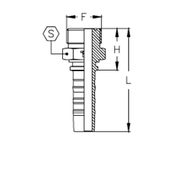 Фитинг DN 25 ORFS (Ш) 1.11/16 CS