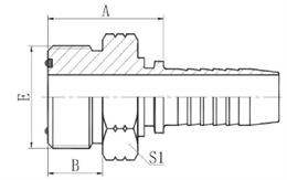 Фитинг DN 25 ORFS (Ш) 1.7/16