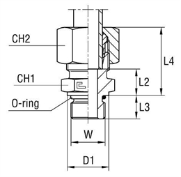 Штуцер FA DL15 UNF 3/4" (в сборе)