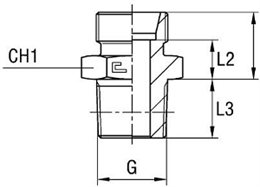 Штуцер FC DS14 BSPT 3/8" (корпус)