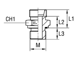 Штуцер FE DL18 M22x1.5 (корпус)