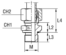 Штуцер FE DL22 M26x1.5 (в сборе)