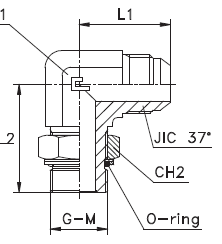 Штуцер FRG90 JIC 7/16 BSP1/8