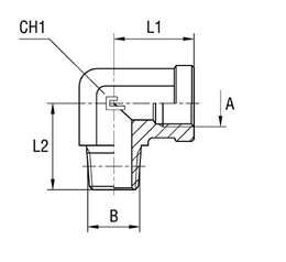Штуцер FSC90 BSP 1/8" BSPT 1/8"