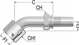 Фитинг DN 10 JIC (Г) 9/16 (45)