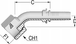 Фитинг DN 12 ORFS (Г) 13/16 (45)