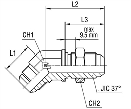 Соединение PD45 JIC 1.1/16"