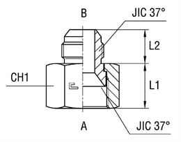 Соединение PS JIC 9/16 JIC7/16
