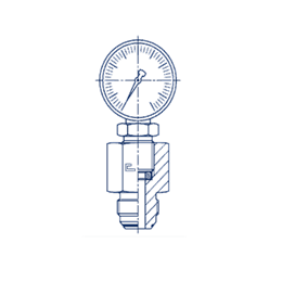 Соединение для манометра BSP 1/2" D10 JIC 7/16"