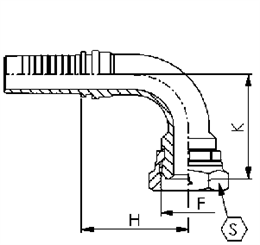 Фитинг DN 10 DKM (Г) 22x1.5 (90)