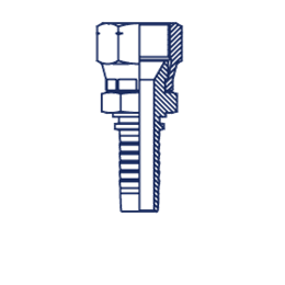 Фитинг DN 16 JIS 24x1.5 (90) (1 шестигранник)