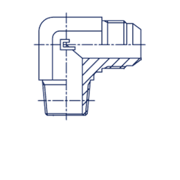 Штуцер FC90 JIC 7/16" NPT1/8"