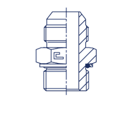 Штуцер FH JIC 1/2" BSP 1/4"