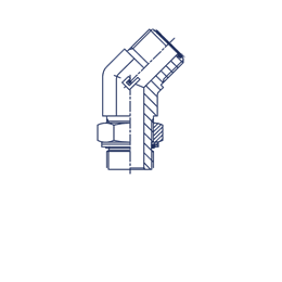 Штуцер FMH45 D10 ORFS 11/16 BSP 1/4