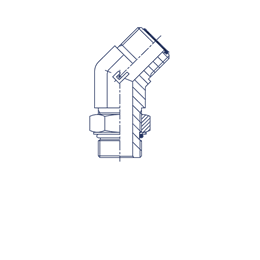 Штуцер FMH45 ORFS 1.3/16'' D18-20 UNF 15/16'' удлиненный