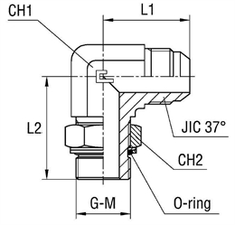 Штуцер FRG90 JIC 3/4" BSP1/4"