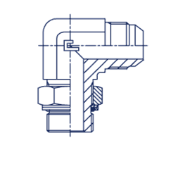 Штуцер FRG90 JIC 7/16" BSP1/4"