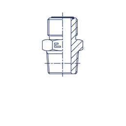 Штуцер ORFS 9/16" NPT 1/4"