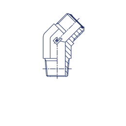 Штуцер ввертной FC45 ORFS 13/16&#39;&#39; D12 NPTF 1/2&quot;