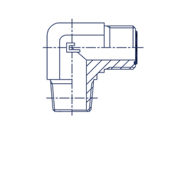 Штуцер ввертной FC90 ORFS 13/16'' D12 NPTF 1/2"