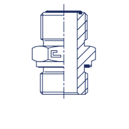Адаптер ORFS 1"(Г) на BSP 3/4"(Ш) D16