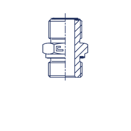 Адаптер ORFS 1"(Г) на M27x2(Ш) D16