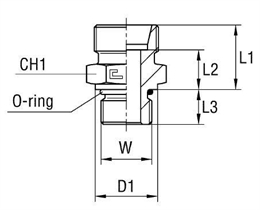 Адаптер прямой FA DS20 UNF 7/8" (корпус)