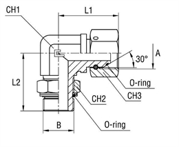 Адаптер угловой 90° BSP 3/4"(Г) - 3/4"(Ш)