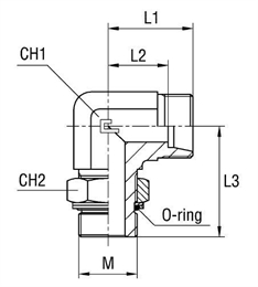 Адаптер угловой 90° под кольцо DL15 M18x1.5