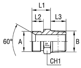 Адаптер-переходник BSP 3/8"(Г) на NPT 3/8"(Ш)