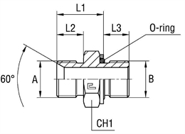 Адаптер-переходник метрический M30x1.5(Г) - M33x2(Ш)