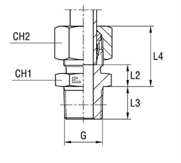 Ввертной штуцер FC DL10 BSPT 1/4" в сборе