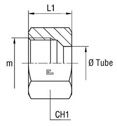 Гайка гидравлическая N DLL06 M10x1