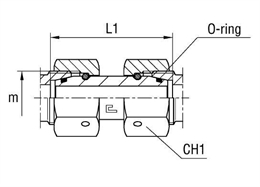 Двойной ниппель DL15 M22x1.5
