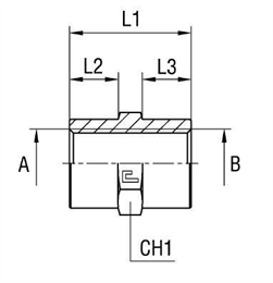 Крестовина-переходник BSP 1/2" - 3/4" (Ш)