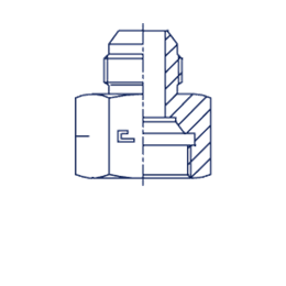 Крестовина-переходник JIC 9/16" на 1/2"