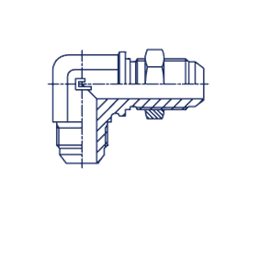 Переборочный угловой адаптер 90° JIC 1/2"