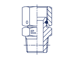 Переходник JIC 1/2"(Г) на BSPT 1/8"(Ш), артикул 203802
